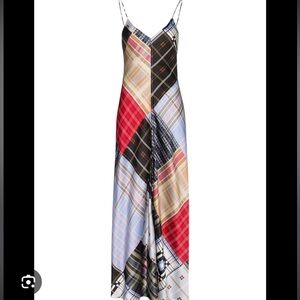 ISO GANNI check patchwork maxi